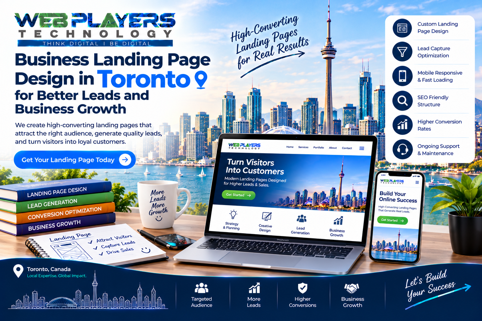 Business Landing Page Design in Toronto for Better Leads and Business Growth